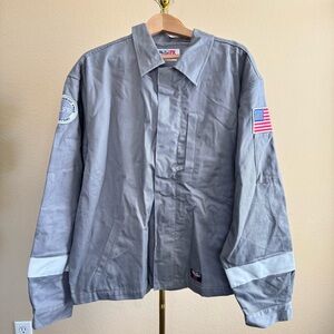 NWT Walls Men’s FR Flame Resistant Lightweight Workwear Jacket Zip XL Reg Gray